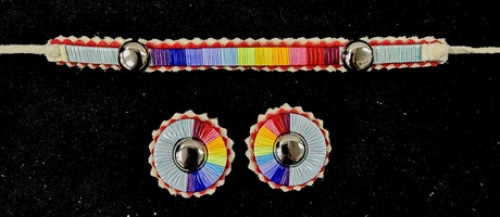 Handcrafted Quilled Earring and Bracelet Set