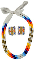  Beaded Necklace and Earrings