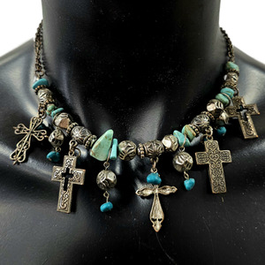 Necklace Faux Turquoise